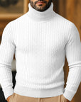 Helvano | Rollkragenpullover mit Zopfmuster für Herren
