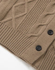Helvano | Zopfstrick-Cardigan mit Schalkragen für Herren