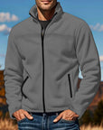 Helvano | Fleecejacke für Herren mit Stehkragen