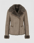 Helvano | Winterjacke mit Fellkragen für Damen in Braun