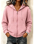 Helvano | Strukturierter Zip-Hoodie für Damen