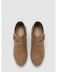 Helvano | Damen Stiefeletten mit Blockabsatz und Schnalle