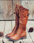 Helvano | Hohe Schnürstiefel im Reiterstil für Damen