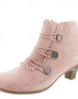 Helvano | Viktorianische Schnür-Stiefeletten für Damen mit Spitze