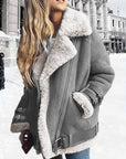 Helvano | Damen Jacke in Wildleder-Optik mit Schnallen