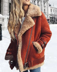 Helvano | Damen Jacke in Wildleder-Optik mit Schnallen