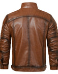 Helvano | Lederjacke Cruiser für Herren in Braun
