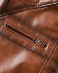 Helvano | Lederjacke Cruiser für Herren in Braun