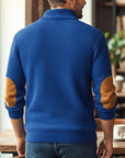 Helvano | Strickpullover mit Stehkragen und Knopfleiste für Herren