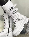 Helvano | Stiefel mit Reissverschluss und Schnallen für Damen