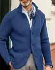 Helvano | Strukturierte Strickjacke mit Stehkragen für Herren