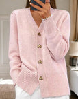 Helvano | Strickjacke mit Herzknöpfen für Damen