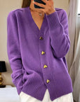 Helvano | Strickjacke mit Herzknöpfen für Damen