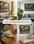 Helvano | Weltkarte zum Rubbeln