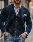 Helvano | Vintage Set aus Jacke und Weste für Herren