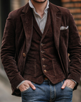Helvano | Vintage Set aus Jacke und Weste für Herren