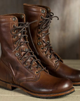 Helvano | Herren Lederstiefel mit Schnürung in Braun