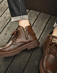 Helvano | Herren Leder-Schnürboots Knöchelhoch