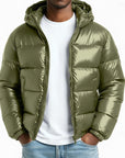 Helvano | Gesteppte Herren-Pufferjacke mit Kapuze