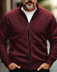 Helvano | Strickjacke mit Stehkragen & Reissverschluss für Herren