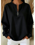 Helvano | Troyer-Sweatshirt mit Stehkragen für Damen