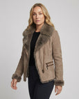 Helvano | Winterjacke mit Fellkragen für Damen in Braun