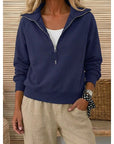 Helvano | Troyer-Sweatshirt mit Reverskragen für Damen