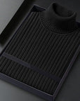 Helvano | Rippstrick-Pullover mit Stehkragen für Herren