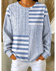Helvano | Gestreiftes Colorblock-Sweatshirt mit Rundhals