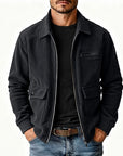 Helvano | Herrenjacke mit Rippkragen