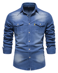 Helvano | Slim-Fit Jeanshemd für Herren