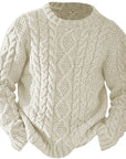 Helvano | Zopfstrick-Pullover mit Rundhals für Herren