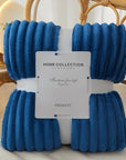 Helvano | Gestreifte Flauschige Fleece-Decke