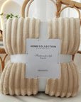 Helvano | Gestreifte Flauschige Fleece-Decke