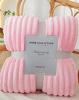 Helvano | Gestreifte Flauschige Fleece-Decke