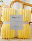 Helvano | Gestreifte Flauschige Fleece-Decke