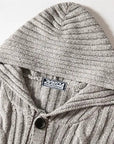 Helvano | Zopfstrick-Cardigan mit Kapuze für Herren