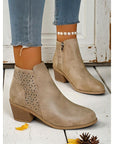 Helvano | Cut-out Stiefeletten mit niedrigem Absatz für Damen