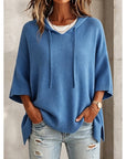 Helvano | Lockerer Strick-Kapuzenpullover für Damen