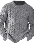 Helvano | Zopfstrick-Pullover mit Rundhals für Herren