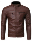 Helvano | Bikerjacke mit Stehkragen für Herren