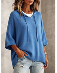 Helvano | Lockerer Strick-Kapuzenpullover für Damen