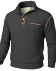 Helvano | Strukturierter Herren-Pullover mit Knopfleiste