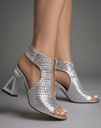 Helvano | Geometrische Absatz-Sandalen für Damen