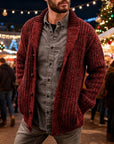 Helvano | Strickjacke mit Schalkragen für Herren