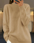 Helvano | Gerippter Rollkragenpullover für Damen