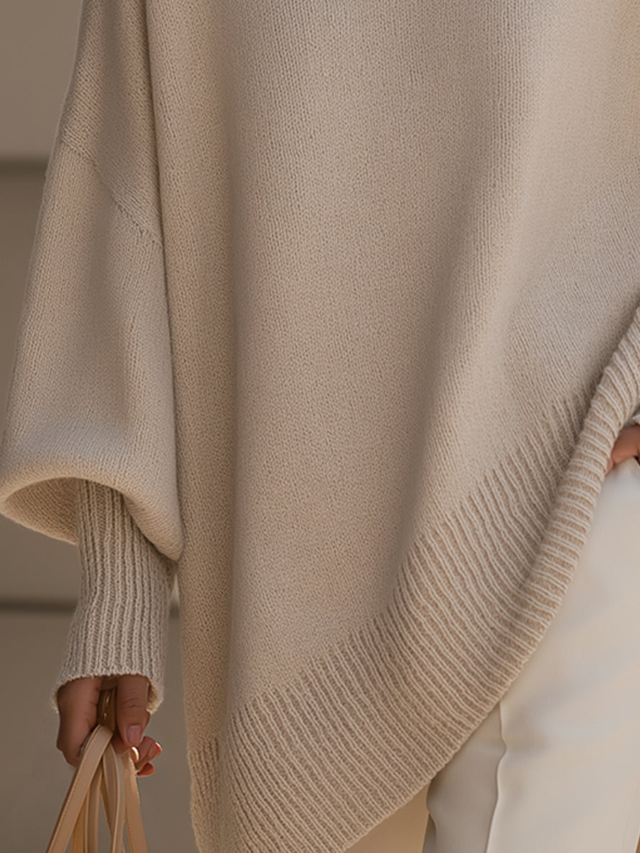 Helvano | Oversized Rippstrick-Pullover für Damen