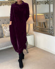 Helvano | Samtkleid mit Taschen für Damen