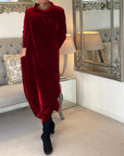 Helvano | Samtkleid mit Taschen für Damen