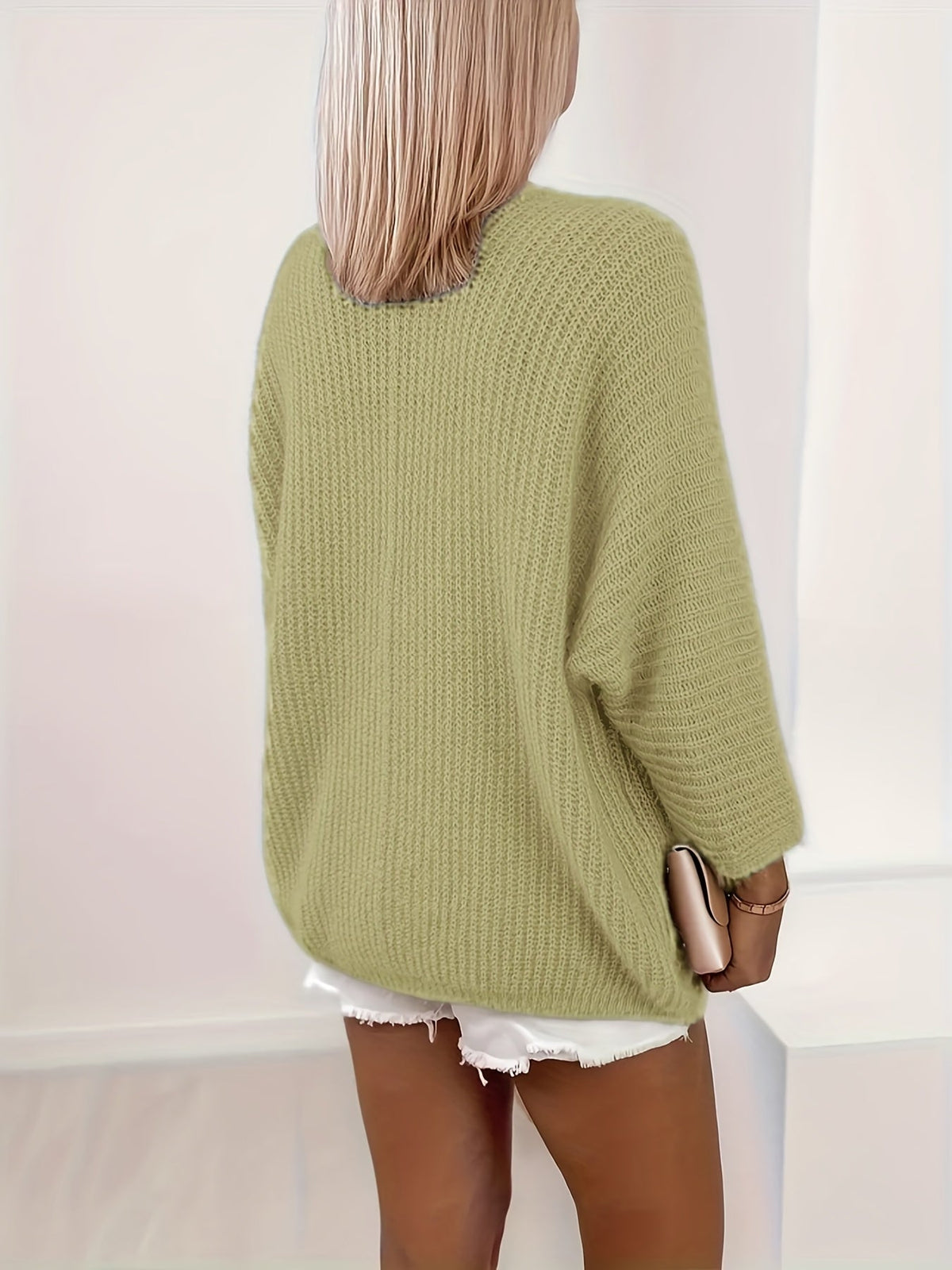 Helvano | Lockerer offener Strickcardigan für Damen